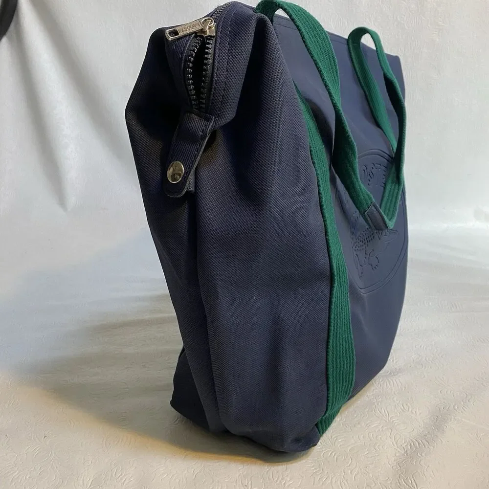 Vintage Lacoste Navy Blue Canvas Tote Bag